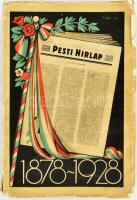 1928 Az 50 éves Pesti Hirlap jubileumi albuma 1878-1928. Bp., 1928, Légrády, 1072 p. Szövegközi és egészoldalas képekkel, reklámokkal rendkívül gazdagon illusztrált. A borító Végh Gusztáv munkája. Kiadói illusztrált papírkötés, szakadozott, kissé kopott, kissé foltos borítóval.