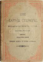 Magyar gazdák évkönyve 1891-re. Negyedik évfolyam. Szerk.: Löcherer Andor, Kormos Alfred és Kende Zsigmond. Bp., 1891, Magyar Föld, 212+51+25 (korabeli reklámok) p. A címlap hátoldalán 1891-es naptárral. Kiadói festett egészvászon-kötés, Gottermayer-kötés, az elülső szennylap és a címlap kijár, kopott borítóval.