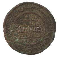 1172-1196. Kufikus rézpénz Cu &quot;III. Béla&quot; (1,50g) T:XF patina Hungary 1172-1196. Copper Coin with unreadable Kufic Arabic script Cu &quot;Béla III&quot; (1,50g) C:XF patina Huszár: 73., Unger I.: 115.