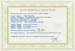 Andy Warhol (1928-1987): Mickey Mouse. Ofszet litográfia, papír, jelzett a nyomaton. Kézzel sorszámo...