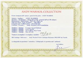 Andy Warhol (1928-1987): John Lennon. Ofszet litográfia, papír, jelzett a nyomaton. Kézzel sorszámoz...