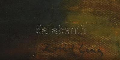 Zórád Géza jelzéssel: Napfényes udvar. Olaj, vászon. Javított, sérült. Dekoratív, sérült fakeretben....