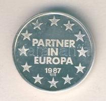 NSZK 1987. "Sarcelles Hattersheim" Ag 11,1g emlékérem T:PP