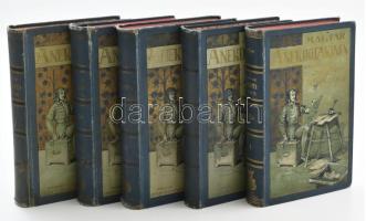 Tóth Béla: A magyar anekdotakincs. I-V. köt. Thesaurus Anecdoton Hungarorum. Gyűjtötte és magyarázza: - - . Mühlbeck Károly rajzaival. Bp., é.n. (cca 1900), Singer és Wolfner., Kiadói aranyozott, festett, illusztrált egészvászon-kötések, festett lapélekkel, kopott borítókkal, két kötet fűzése laza, egy kötet gerincén kis sérüléssel.