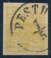 1850 1kr chrome yellow, type MP III "PESTH" Certificate: Strakosch (ANK EUR 130,-), 1850 1kr krómsárga MP III "PESTH" Certificate: Strakosch (ANK EUR 130,-)