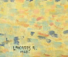 Lakatos Artúr (1880-1968), Paul Signac után: A kikötő színei. Olaj, vászon, jelezve balra lent. Javí...