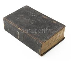 Eß, Leander van (1772-1847): Die Heiligen Schriften des Alten und Neuen Testamentes, übersetzt und herausgegeben von - - . Sulzbach, 1872, J. E. v. Seidelschen Buchhandlung, 996+(4)+346 p. Német nyelven. Korabeli viseltes egészbőr-kötésben, foltos, helyenként sérült lapokkal, tulajdonosi névbejegyzéssel.