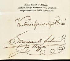 1847 Szakolca, Tűzvész és árvízkárosultak megsegítése ügyében tartott tanácsülés nyomtatott körlevel...