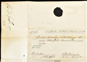 1847 Szakolca, Tűzvész és árvízkárosultak megsegítése ügyében tartott tanácsülés nyomtatott körlevel...