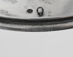 EZüst (Ag) talpú kristály váza. Dianás jelzéssel, mesterjeggyel, hibátlan 20 cm