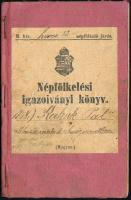 1895 Eger, népfölkelési igazolvány Kakuk Pál huszár részére