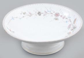 Fischer Ignác kínáló tál. Pillangós és virágos mintákkal. Jelzett, kis kopással d: 25 cm