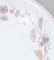 Fischer Ignác kínáló tál. Pillangós és virágos mintákkal. Jelzett, kis kopással d: 25 cm