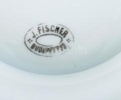 Fischer Ignác kínáló tál. Pillangós és virágos mintákkal. Jelzett, kis kopással d: 25 cm