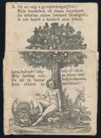 1888 "Levél nekem, neked és minden embernek". Kihajtható, illusztrált, verses "mement...