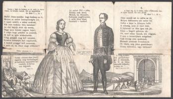 1888 "Levél nekem, neked és minden embernek". Kihajtható, illusztrált, verses "mement...