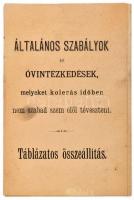 cca 1892 2 db kolera elleni tájékoztató: E. Kovách Aladár: A kolera. Bp., 1892, Dobrowsky és Franke,...