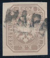 1863 Newspaper stamp greyish lilac "PÁPA" Certificate: Strakosch, 1863 Hírlapbélyeg szürkéslila "PÁPA" Certificate: Strakosch