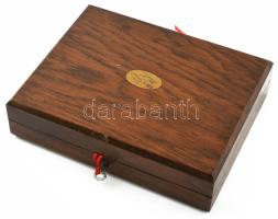 Csont és alpakka süteményes evőeszköz készlet. Jelzett, 2x6 db Teljes készlet díszdobozban