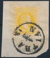 1867 2kr sötétsárga, kivágáson / dark yellow, on cutting NYITRA Certificate: Goller