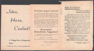 1956 Forradalmi röplapok, szórólapok, össz. 11 db