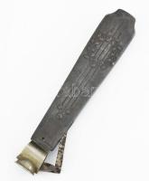 Szecessziós, antik fém szivarvágó, 13,5 cm