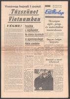 1971-1973 Vegyes a vietnámi háborúval kapcsolatos újság tétel, 3 db: Népszabadság 1973. jan. 24. és 25. és Dél-Vietnámi Híradó