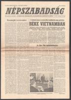 1971-1973 Vegyes a vietnámi háborúval kapcsolatos újság tétel, 3 db: Népszabadság 1973. jan. 24. és ...