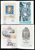 "Halmozott grafika" (Bélyeg, bélyegzés, ex libris) 3 db: Várkonyi Károly, Drahos István, Nagy László, Klf. technikák, papír, klf. méretben