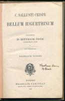 C. Sallusti Crispi: Bellum Iugurthinum. Magyarázta Hittrich Ödön. Bp., 1911. Franklin. Kiadói vászonkötésben 146 + 2 p.