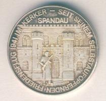 NSZK 1984. "Rudolf Hess" Ag 24,8g emlékérem T:PP