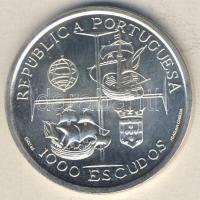 Portugália 1998. 1000Esc Ag "I. Mánuel király, hajók" T:BU