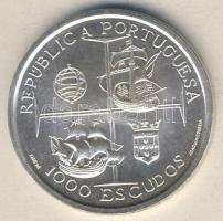 Portugália 1998. 1000Esc Ag "I. Mánuel király, hajók" T:BU