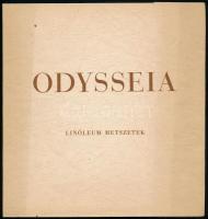 Gerzson Pál (1931-2008):Odysseia. 10 db linómetszet, papír, jelzés nélkül. Fiatalok Képzőművészeti Alkotóközösség. Eredeti, kissé foltos karton mappában. 8x10 cm