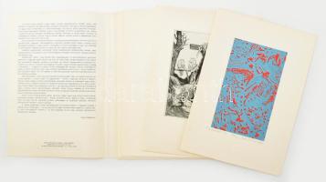 In memoriam Stettner Béla. 15 db grafikát tartalmazó mappa Stefanovits Péter, Csorba-Simon, Rozanits...