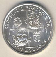 Portugália 1998. 1000Esc Ag "I. Mánuel király, hajók" T:BU