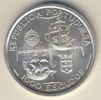 Portugália 1998. 1000Esc Ag "I. Mánuel király, hajók" T:BU