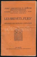 1925 A Fejes Lemezmotor gyár képes automobil és motor katalógusa teljesítmény adatokkal, franciául 16p Hátsó borítón szakadás