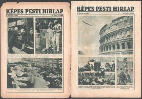 cca 1935 A Pesti Hírlap képes mellékletének 19 db repüléssel, léghajókkal, repülőgépekkel foglalkozó...