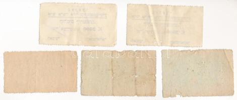 ~1920-25. A makói izraelita hitközség Gabella díj (hitközségi adó) értékjegye 2000K (2x) + 3000K ért...