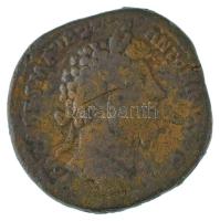 Római Birodalom / Róma / Marcus Aurelius 162. Sestertius bronz (21,21g) T:F patina Roman Empire / Rome / Marcus Aurelius 162. Sestertius bronze "IMP CAES M AVREL ANTONINVS [AVG P M] / [SALVTI A]VGVSTOR TR P XVI - [COS III] - S-C" (21,21g) C:F patina RIC III 836