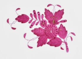 Herendi Apponyi mintás áttört nagy méretű tál. Kézzel festett, jelzett, hibátlan 35 cm