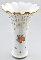 Herendi PBR rózsa mintás nagy méretű váza . Kézzel festett, jelzett, hibátlan 36 cm