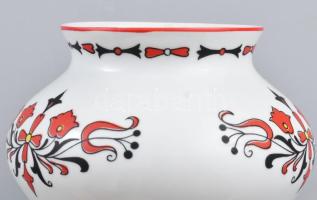 Zsolnay retro mintás váza, ritka mintával. Kézzel festett, jelzett, hibátlan m: 18 cm