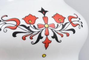 Zsolnay retro mintás váza, ritka mintával. Kézzel festett, jelzett, hibátlan m: 18 cm