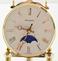 Schmeckenbecker forgóingás óra, fa talpon, búrával, működik, m: 25 cm