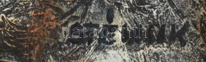 Stéhlik János (1942-2021): Őszi szántás Olaj, farost, jelzett. Fakeretben, 40x30 cm