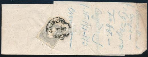~1861 Hírlapbélyeg teljes címszalagon / Newspaper stamp on complete wrapper MAROS VÁSÁRHELY