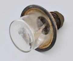 Szeecessziós fajansz petróleum lámpa, burával. Jelzés nélkül, hibátlan