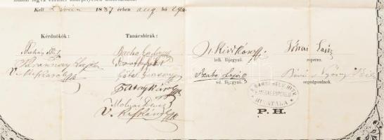 1887 Lelkész képesítési bizonyítvány